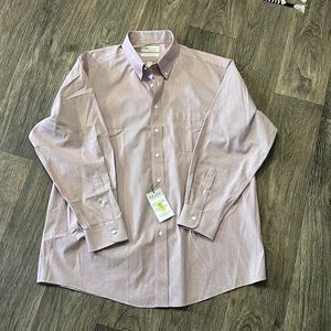 Gold Label Roundtree & Yorke Fitted Red Striped Button Down